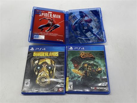 2 PS4 GAMES & SPIDER-MAN CASE ONLY