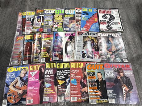 LOT OF 25 VINTAGE GUITAR MAGAZINES MAINLY 1980’S METAL