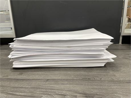 LARGE LOT OF 17.5”x22.5” BLANK PAPER