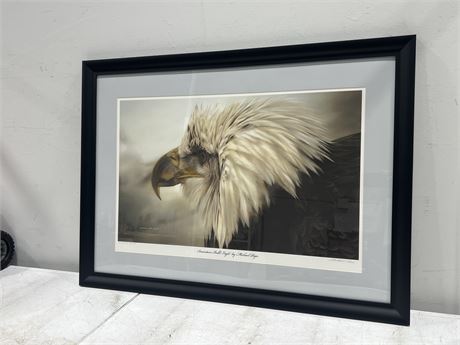 MICHAEL PAPE SIGNED / NUMBERED EAGLE PRINT (37.5”x27.5”)