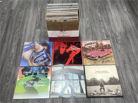 BOX OF RECORDS - MOST ARE SCRATCHED OR LIGHTLY SCRATCHED