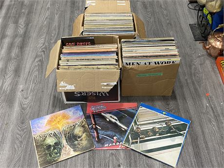 3 BOXES OF MISC. RECORDS - MOSTLY SCRATCHED