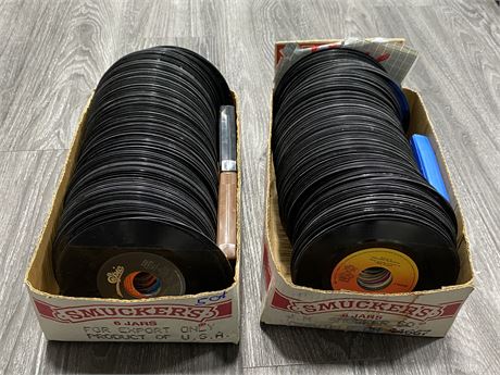 2 BOXES OF MISC 45 RPM RECORDS