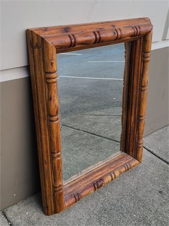 LARGE HAND CARVED MIRROR (39"x31")