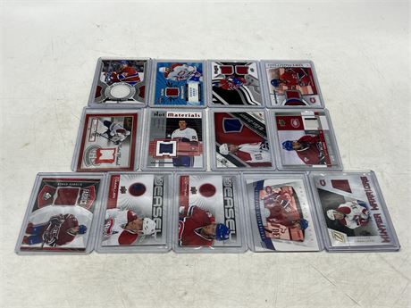 13 MONTREAL CANADIENS JERSEY CARDS