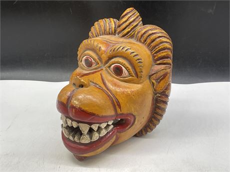 HAND CARVED TRIBAL MASK (8.5” TALL)