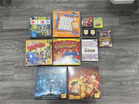 12 NEW SEALED BOARD GAMES