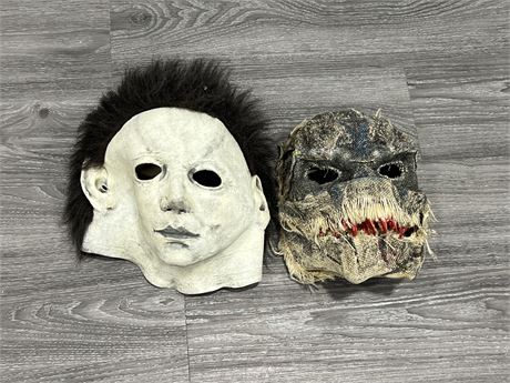 2 HALLOWEEN MASKS - MICHAEL MYERS IS POSSIBLE MOVIE PROP