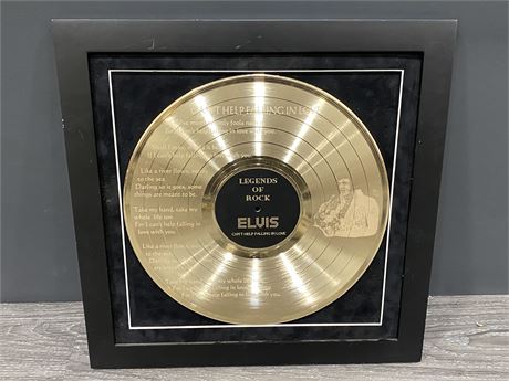 ELVIS PRESLEY GOLD RECORD “CANT HELP FALLING IN LOVE”