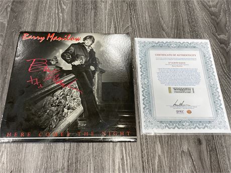 BARRY MANILOW SIGNED LP ALBUM (COA)