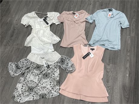 5 NEW LE CHATEAU TOPS W/ TAGS - SIZE XXS