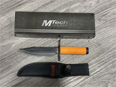 NEW MTECH USA KNIFE W/ SHEATH - 9.5” LONG
