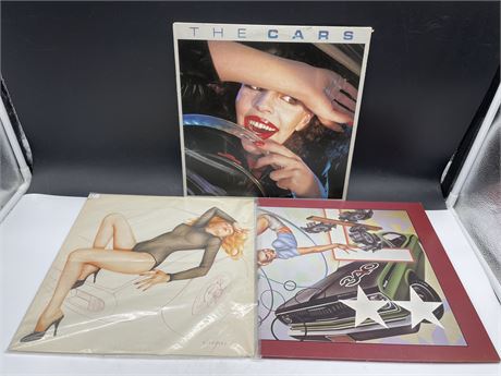 3 THE CARS RECORDS - (VG+)