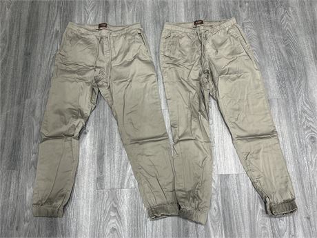 2 NEW W/TAGS JUNK BRAND JOGGERS - BOTH SIZE 31