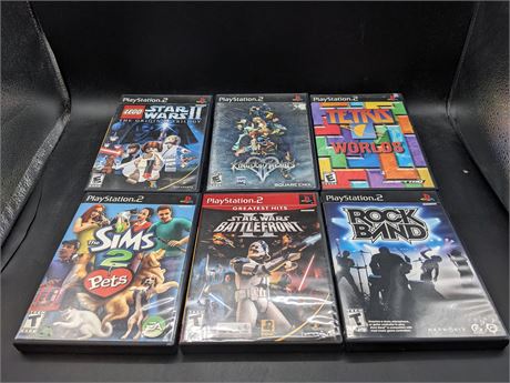 6 PS2 GAMES - VERY GOOD CONDITION
