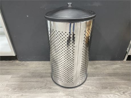 PERFORATED STAINLESS TRASH CAN (14”x24”)