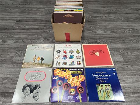 BOX OF RECORDS (Some are scratched)