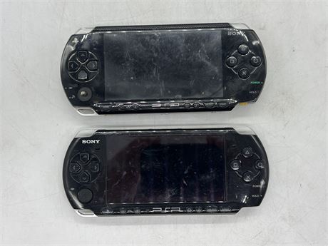 2 PSP CONSOLES - UNTESTED / 1 HAS DAMAGE / AS IS