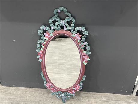 SYROCO 1970 PAINTED WALL MIRROR 16”x32”