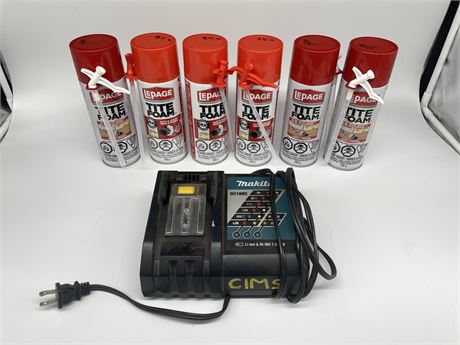 MIKITA BATTERY CHARGER / 8 LEPAGE TITE FOAMS