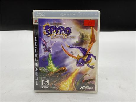 THE LEGEND OF SPYRO DAWN OF THE DRAGON - PLAYSTATION 3 - COMPLETE