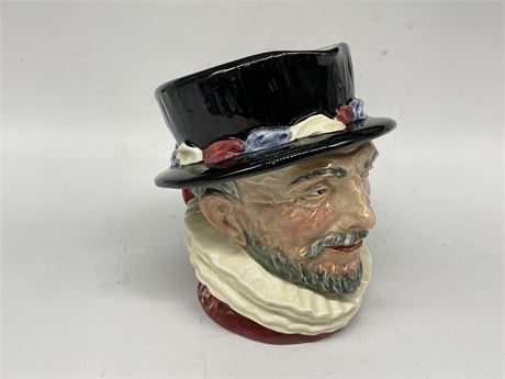 LARGE ROYAL DOULTON JUG - “THE BEEFEATER” (7” TALL)
