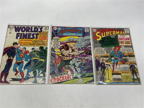 3 VINTAGE SUPERMAN COMICS