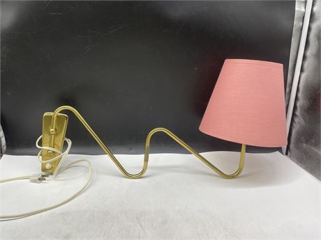 RETRO 1950’S MADE IN DENMARK BRASS SWING ARM WALL LAMP