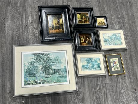 LOT OF FRAMED ART (Largest is 20” x 16”)