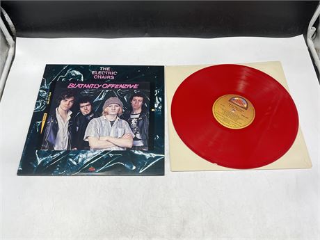 THE ELECTRIC CHAIRS - BLATANTLY OFFENZIVE RED VINYL - NEAR MINT (NM)