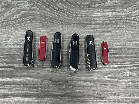 6 SWISS ARMY KNIVES / MULTI TOOLS