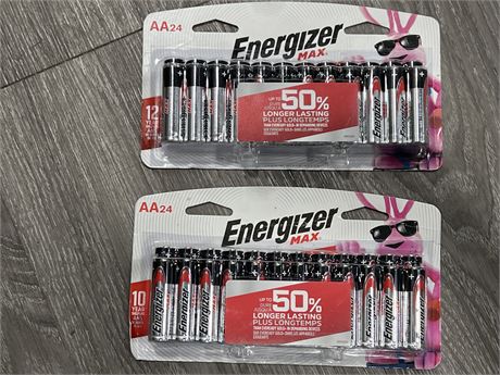 2 NEW ENERGIZER AA24 BATTERY PACKS