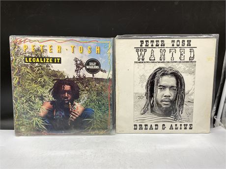 2 PETER TOSH RECORDS - (VG) (SLIGHTLY SCRATCHED)