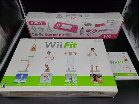 WII FIT PLUS BOARD WITH GAME &  I-FIT STARTER KIT
