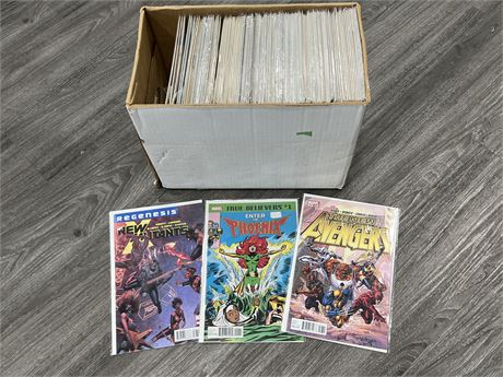 SHORT BOX OF MARVEL COMICS - BAGGED & BOARDED