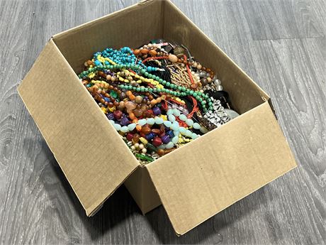 LARGE BOX OF QUALITY COSTUME JEWELRY