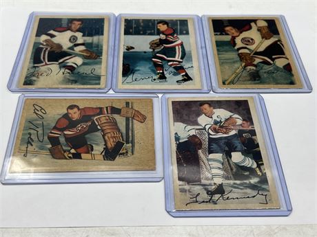 (5) 1953/54 PARKHURST NHL CARDS