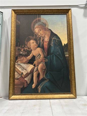 LARGE GICLEE PRINT HIGH QUALITY “MADONNA OF THE BOOK” BY SANDRO B. (41.5”x60”)