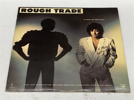 (AUTOGRAPHED) SLEEVE & COVER ROUGH TRADE  (E) EXCELLENT