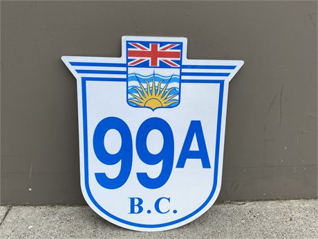 VINTAGE BC HIGHWAY 99A THICK METAL SIGN (17”X24”)