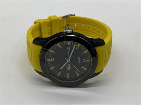 YELLOW LACOSTE 50M DIVING WATCH