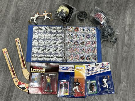 LOT OF ASSORTED SPORTS MEMORABILIA - SOME NEW/SEALED