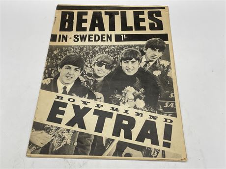 RARE 1965 BEATLES IN SWEDEN 14 PAGE NEWSPAPER