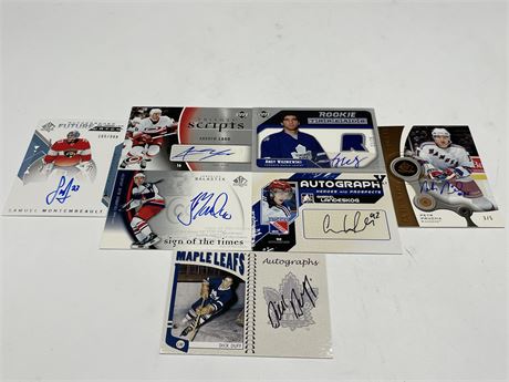 7 NHL AUTO CARDS
