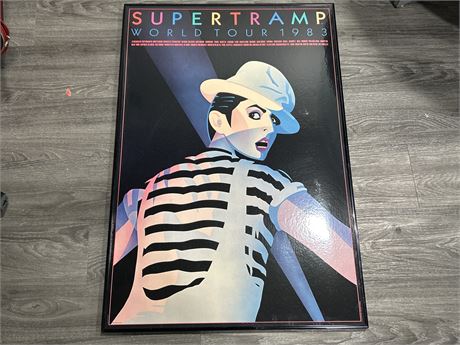 SUPERTRAMP WORLD TOUR POSTER BOARD 1983