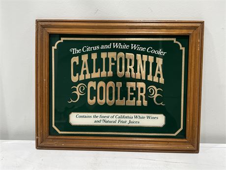 FRAMED CALIFORNIA COOLER ADVERT (19”x15”)