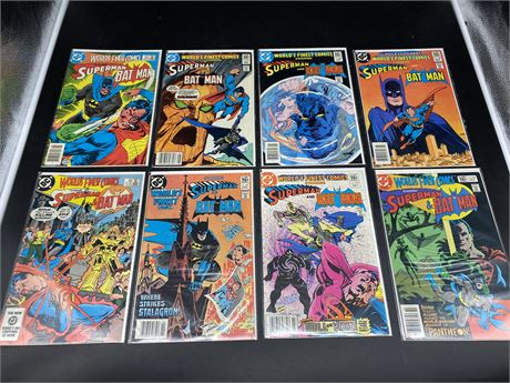 8 SUPERMAN & BATMAN COMICS