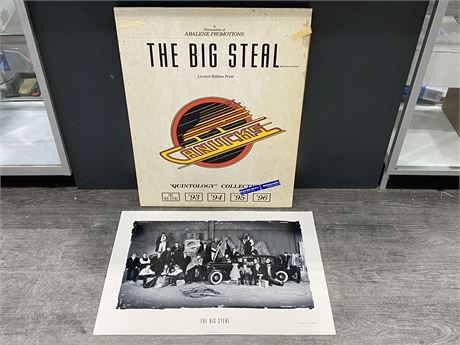 VINTAGE LIMITED EDITION CANUCKS “THE BIG STEAL” POSTER (30”X20”)
