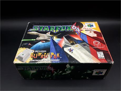 STARFOX 64 WITH COLLECTIBLE ACRYLIC CASE - EXCELLENT CONDITION - N64