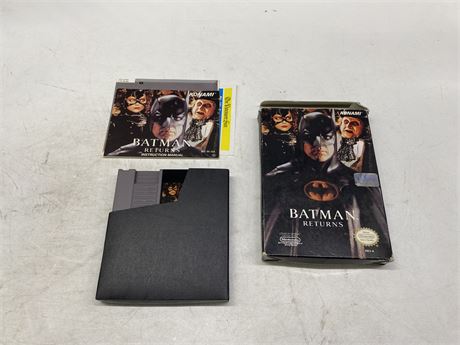 BATMAN RETURNS - NES - COMPLETE W/ BOX & MANUAL